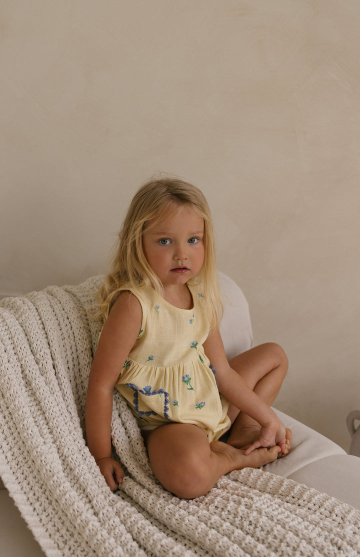GOLDIE ROMPER - BELLE FLEUR LEMON