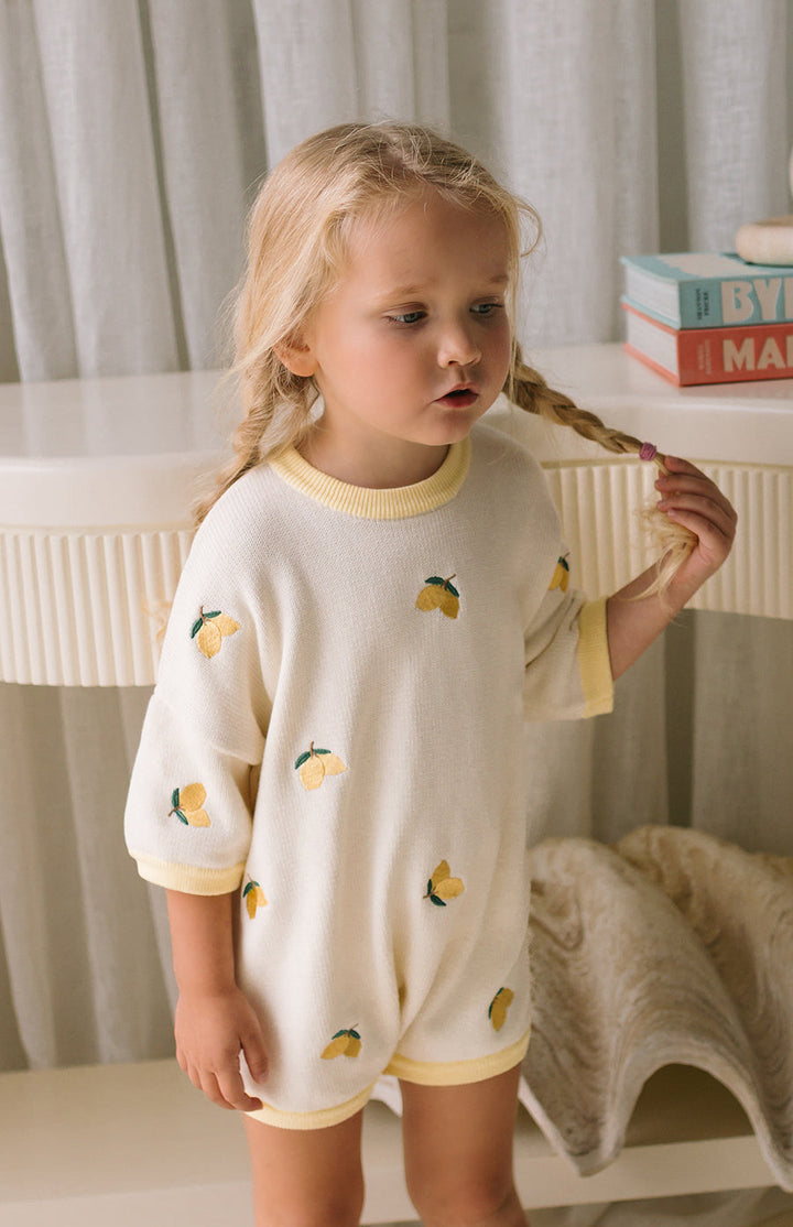 LIMONE EMBROIDERY ROMPER