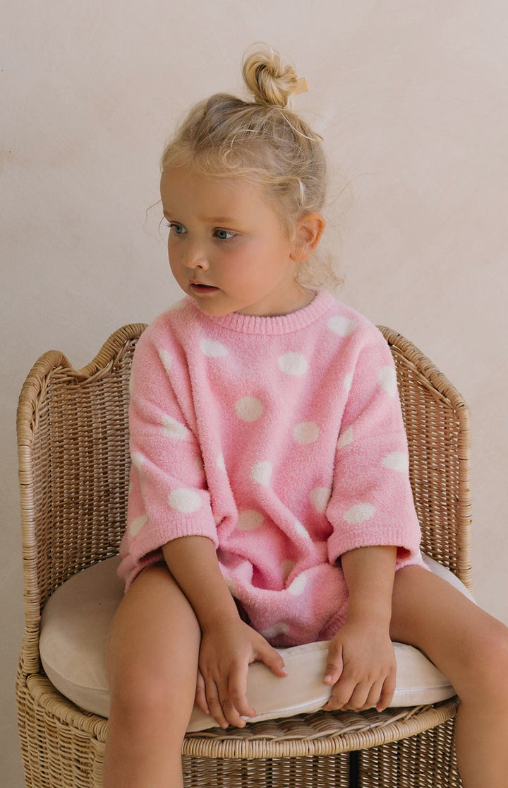 DOTTIE ROMPER - PINK POLKA
