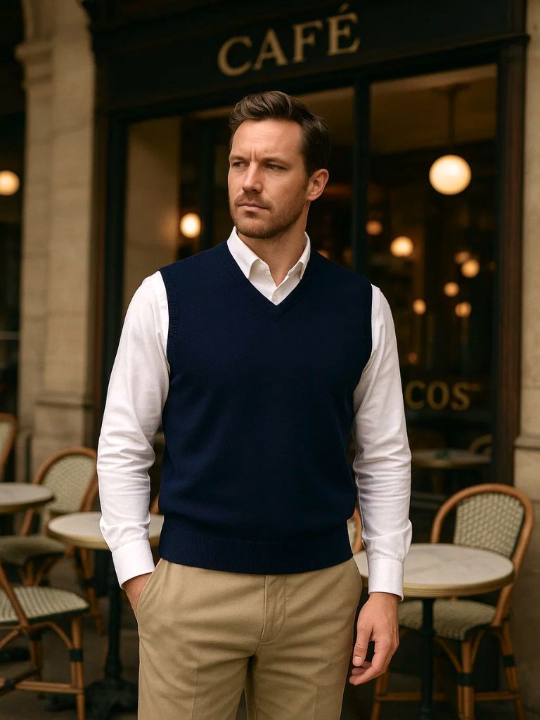 100% soft V Neck Gilet