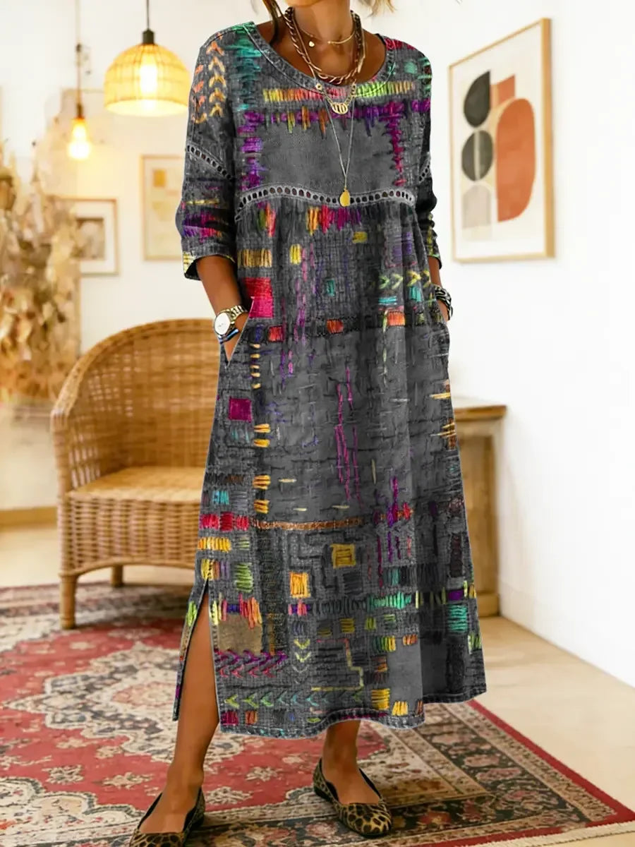 ALINA BOHEMIAN PRINT MAXI DRESS