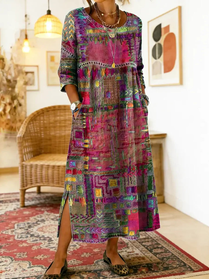 ALINA BOHEMIAN PRINT MAXI DRESS