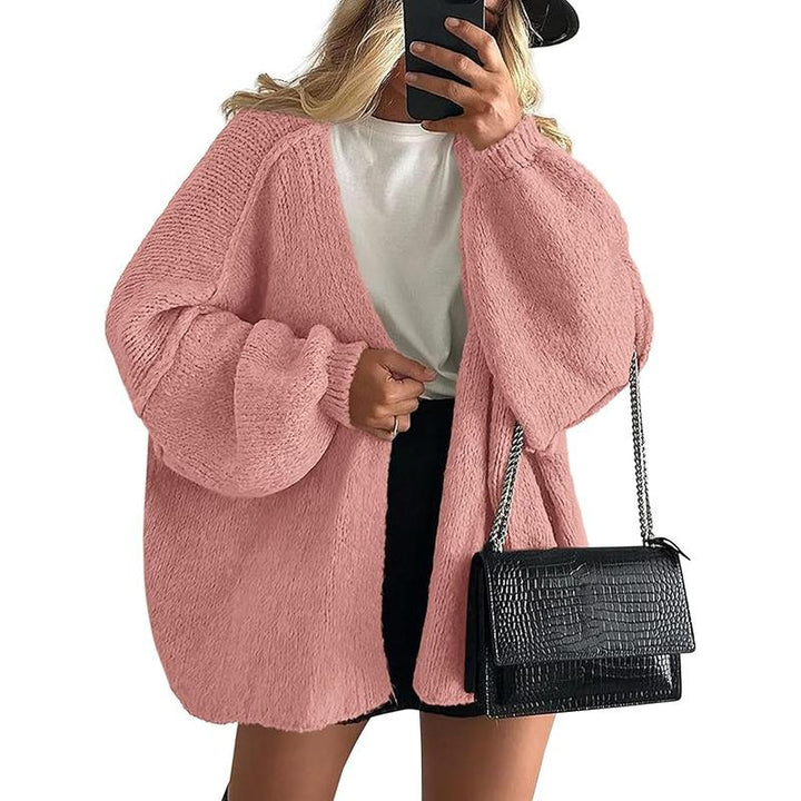 VERONIKA™ - Oversized Fit Lantern Sleeve Autumn Knit Cardigan