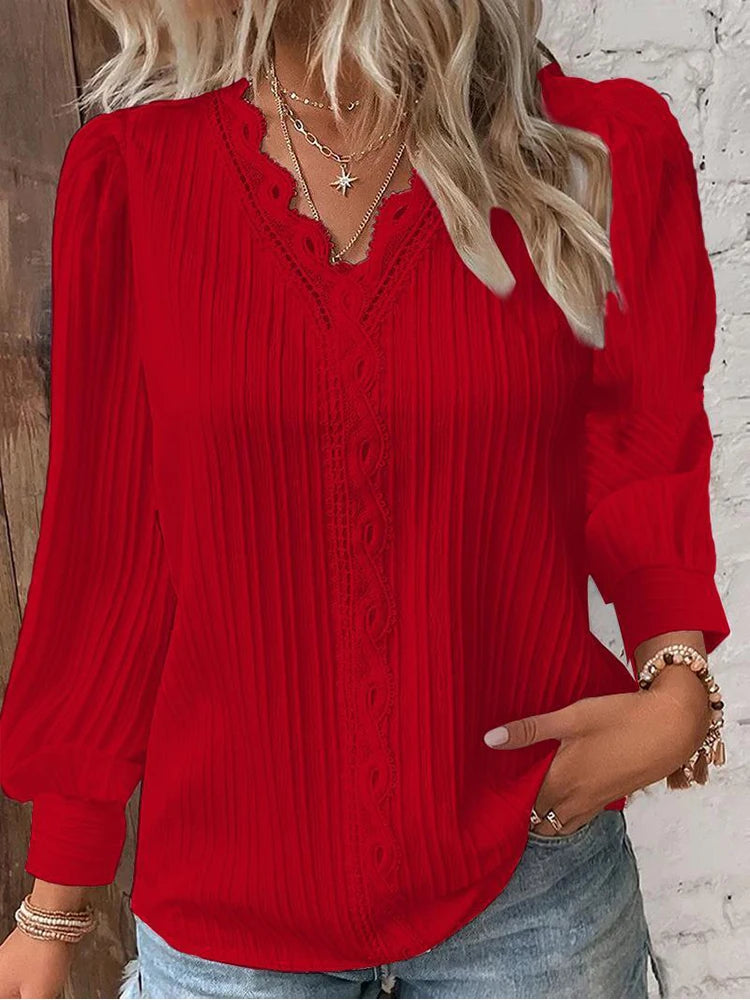 Lily | V-Neck Long Sleeve Blouse
