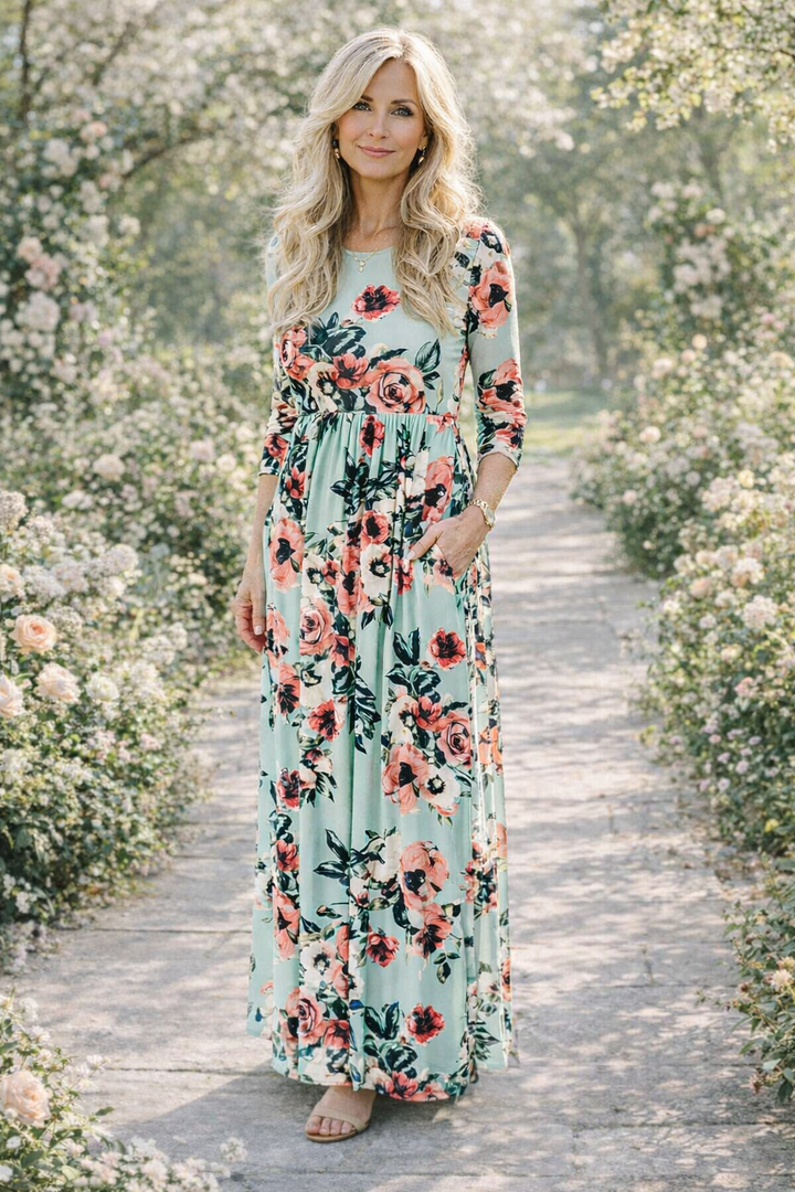 Maris | Floral Spring Maxi Dress