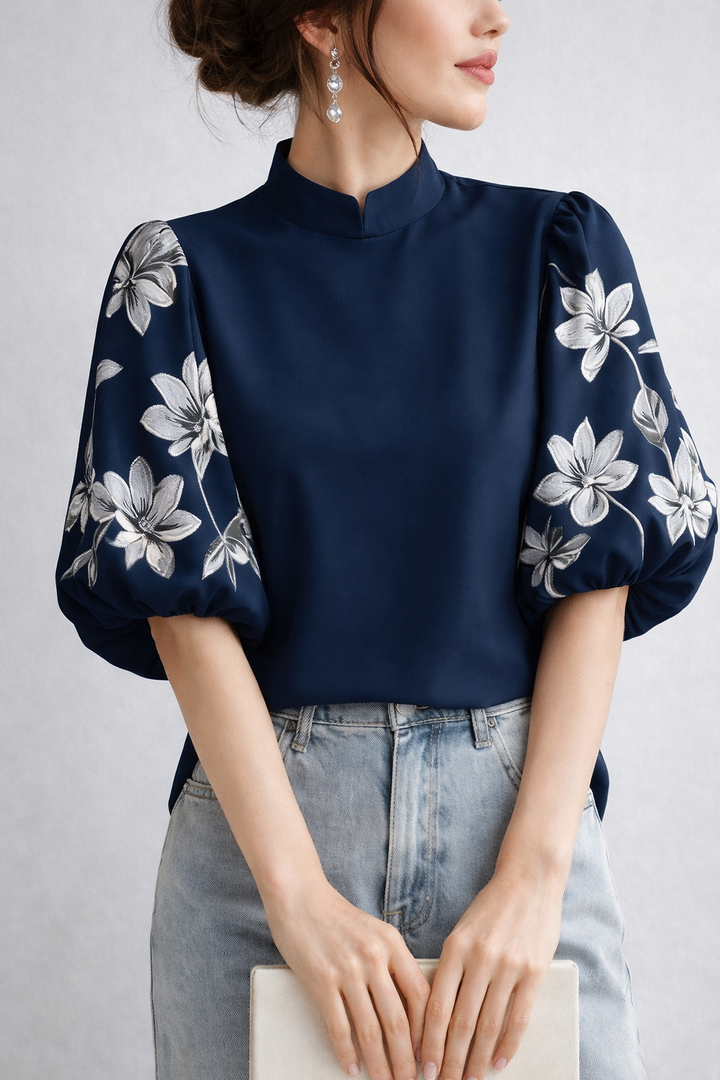 Marlowe | Elegant Spring Blouse Half Lantern Sleeve