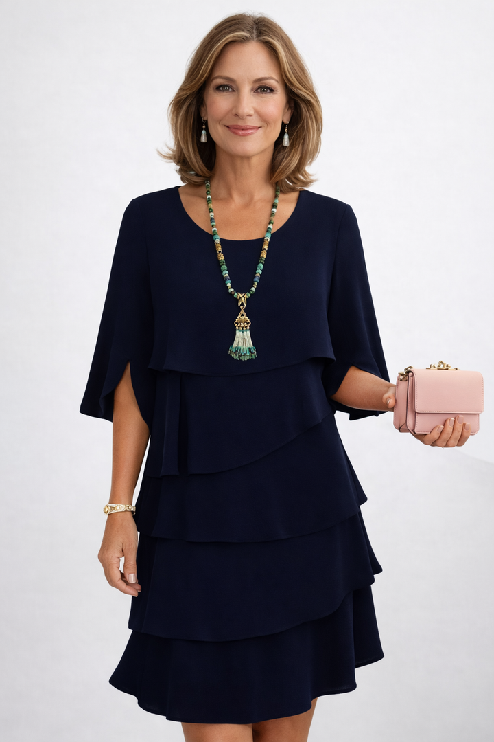 Abilene | Elegant Midi Ruffle Dress