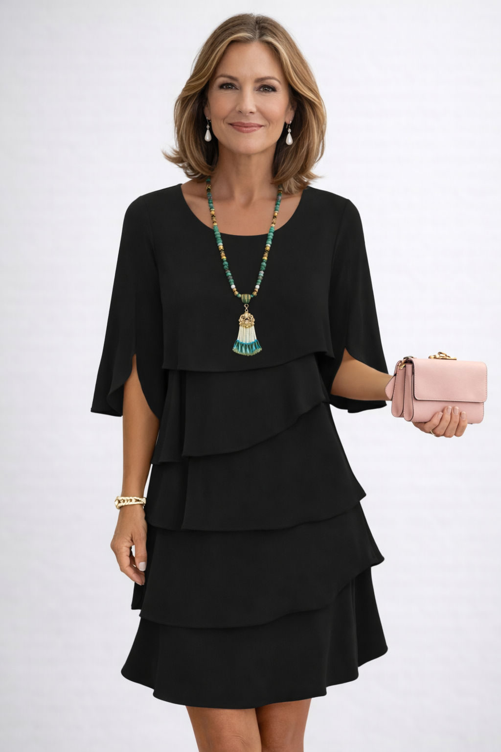 Abilene | Elegant Midi Ruffle Dress