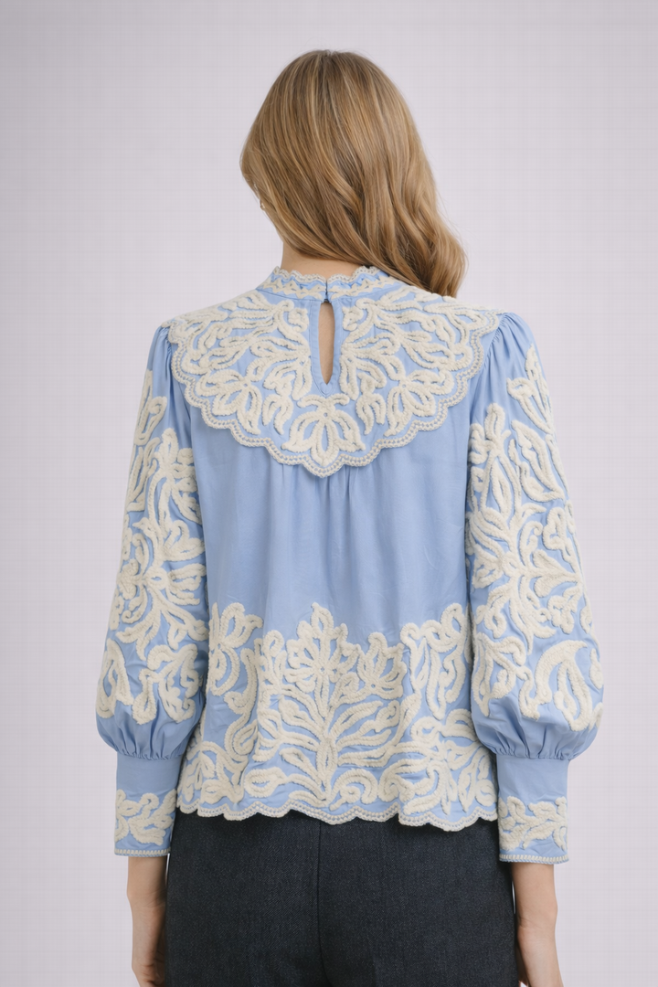Anwen | Lantern Sleeve Retro Spring Blouse