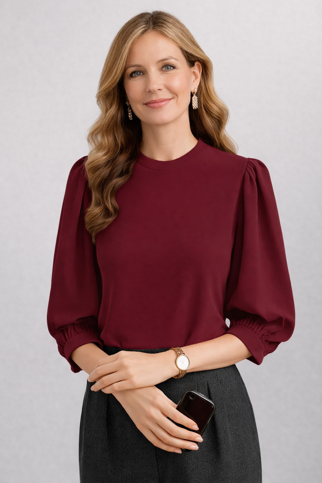 Alvena | Lantern Sleeve Spring Blouse
