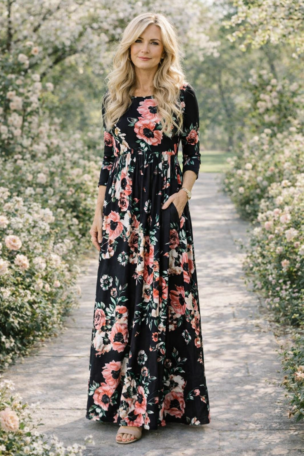 Maris | Floral Spring Maxi Dress