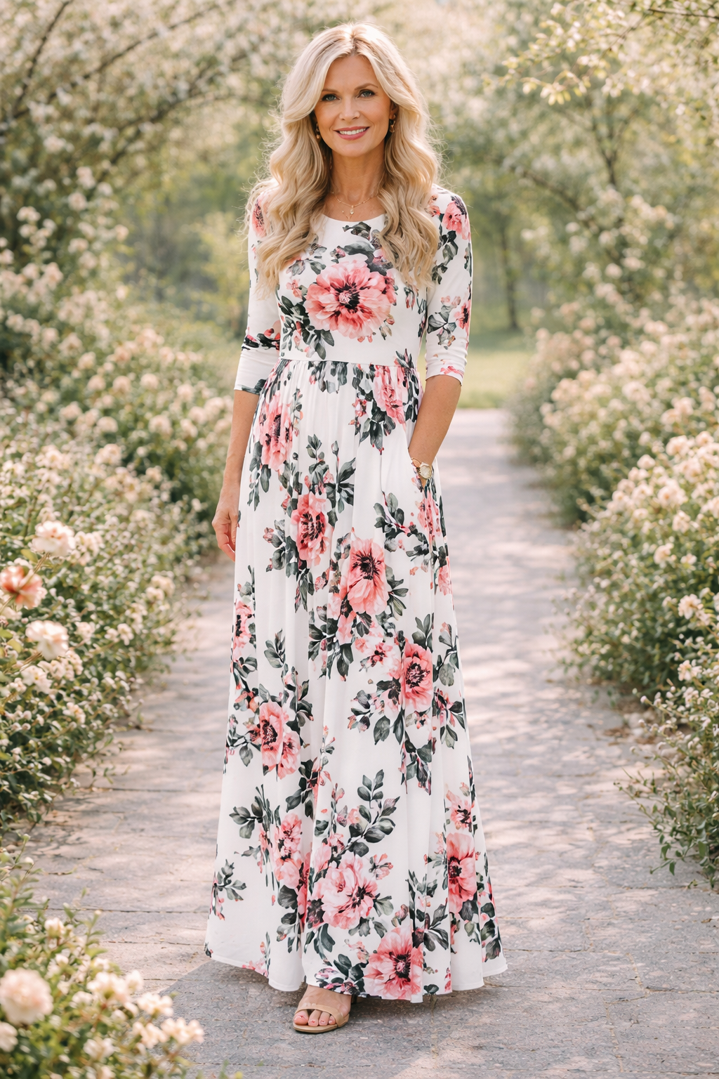 Maris | Floral Spring Maxi Dress