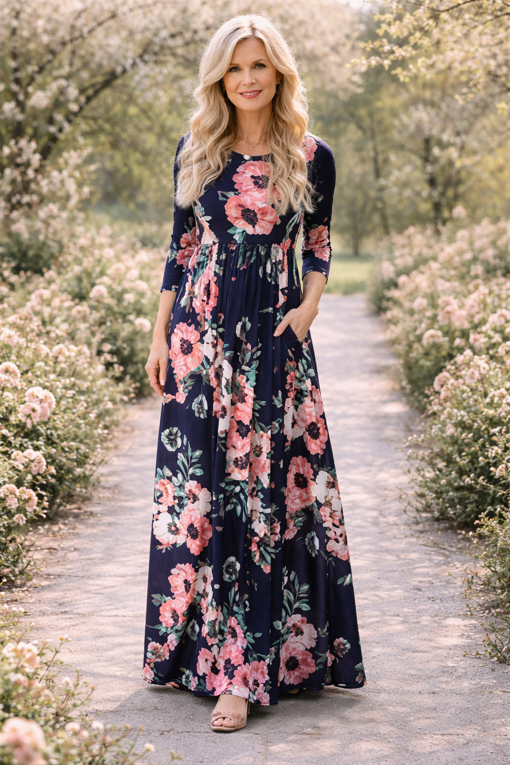 Maris | Floral Spring Maxi Dress