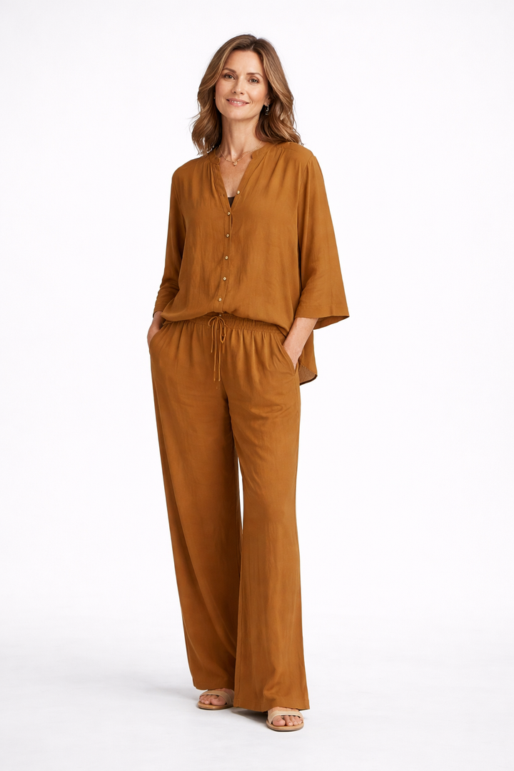 Ilona | Loose V-Neck Two-Piece Set