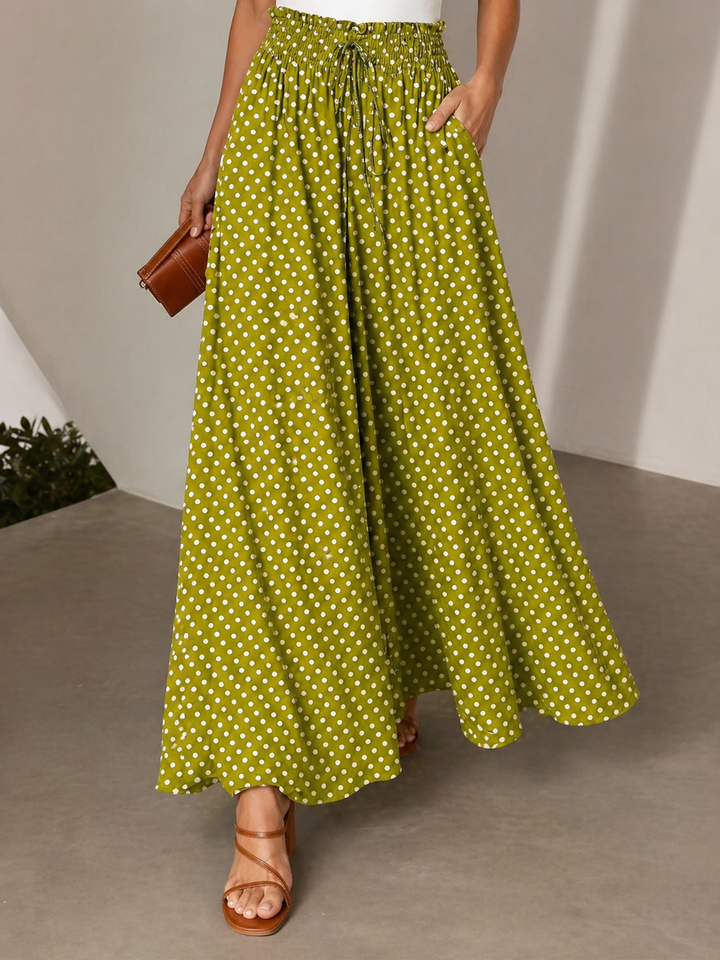 Carisande | Summer/Spring Bohemian Wide-Leg Trousers with Elastic Waist
