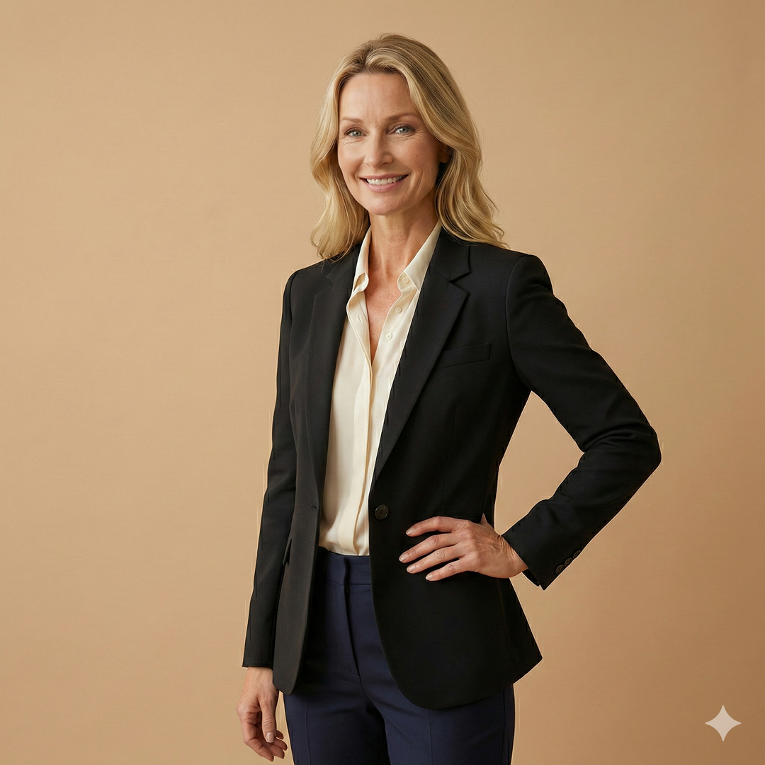 Women’s Fitted Blazer | Tailored Stretch Design for Smart and Casual Looks