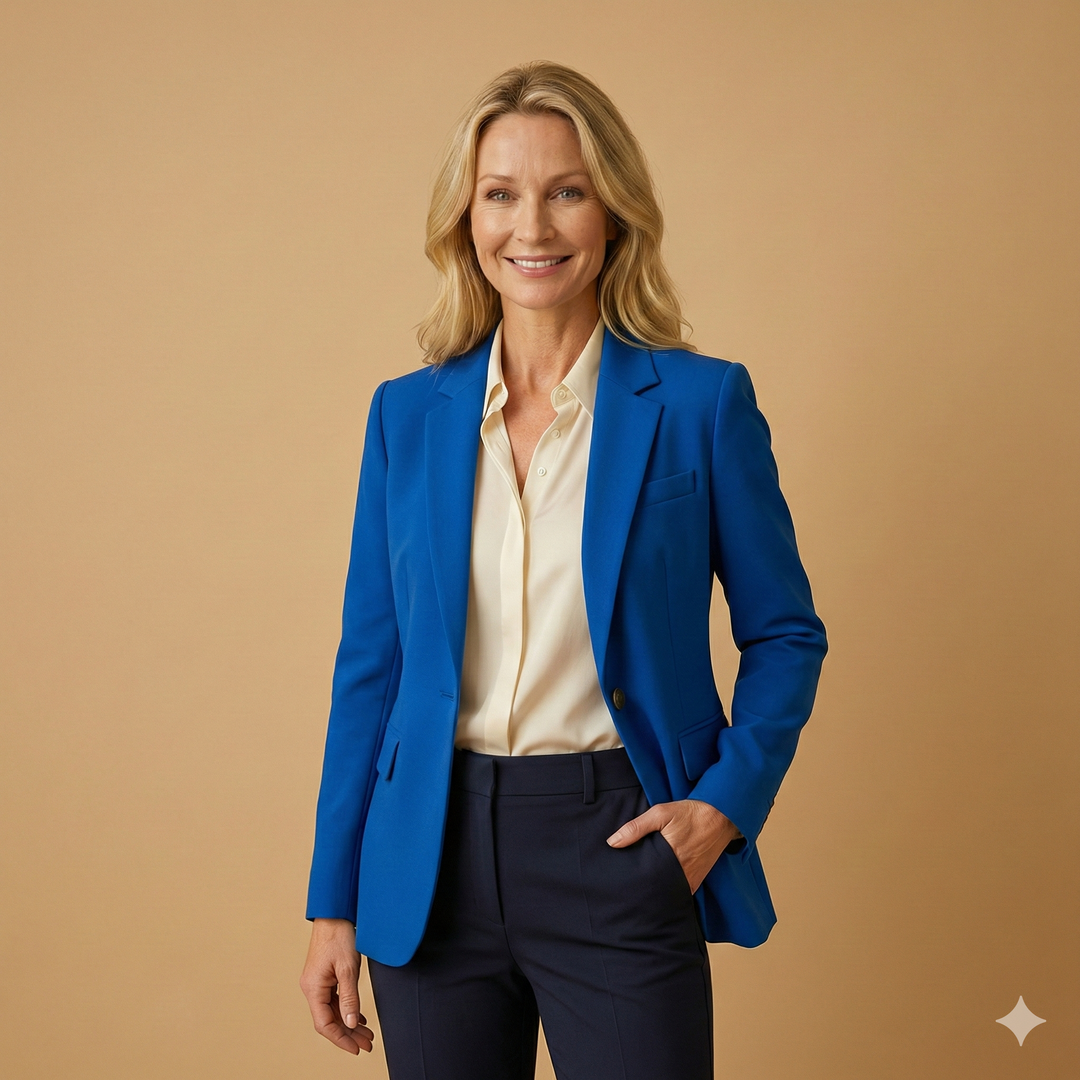 Women’s Fitted Blazer | Tailored Stretch Design for Smart and Casual Looks