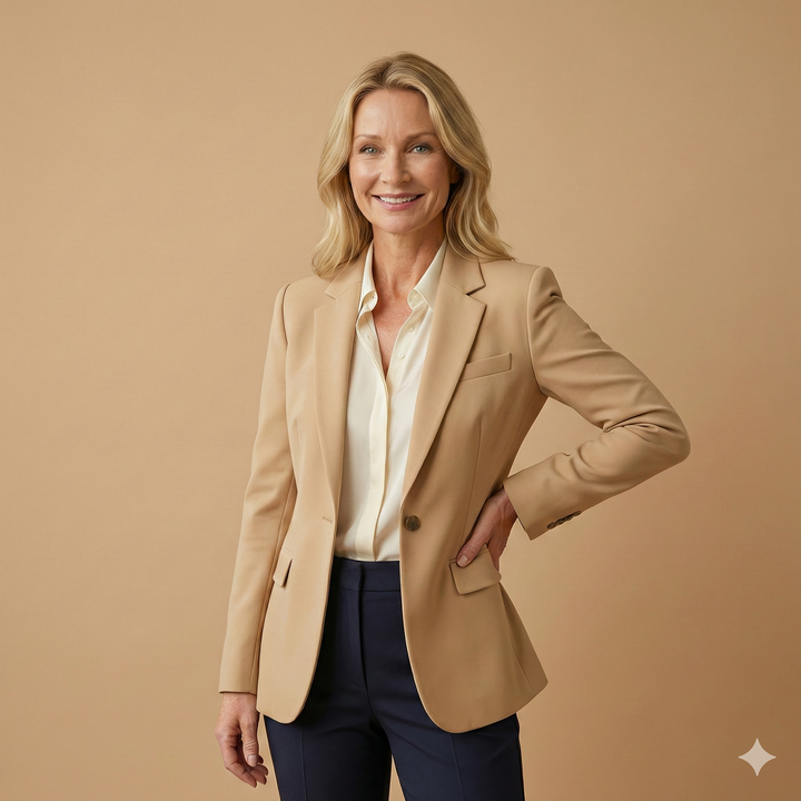 Women’s Fitted Blazer | Tailored Stretch Design for Smart and Casual Looks