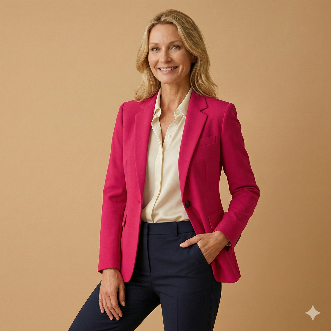 Women’s Fitted Blazer | Tailored Stretch Design for Smart and Casual Looks