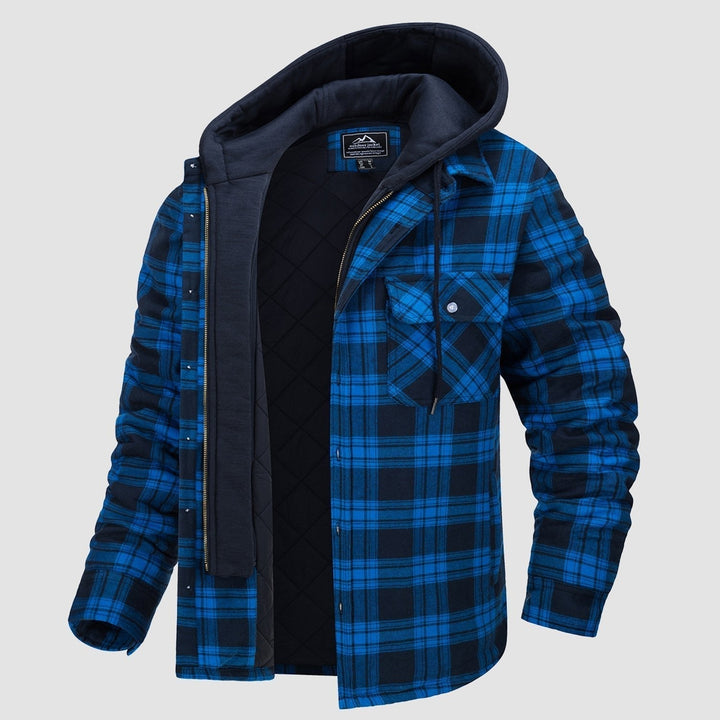 HARRY| FLANNEL JACKET WITH REMOVABLE HOOD