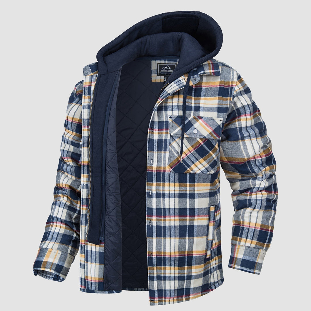 HARRY| FLANNEL JACKET WITH REMOVABLE HOOD