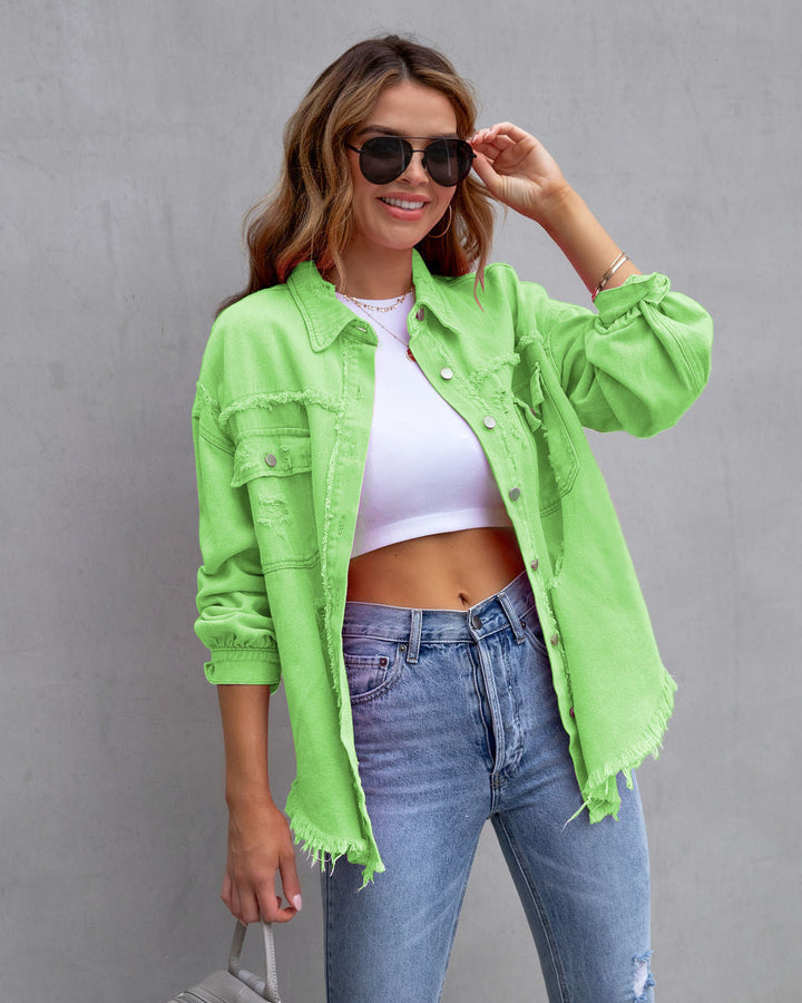 EUGENIA™ – Relaxed Drop Shoulder Collared Jacket