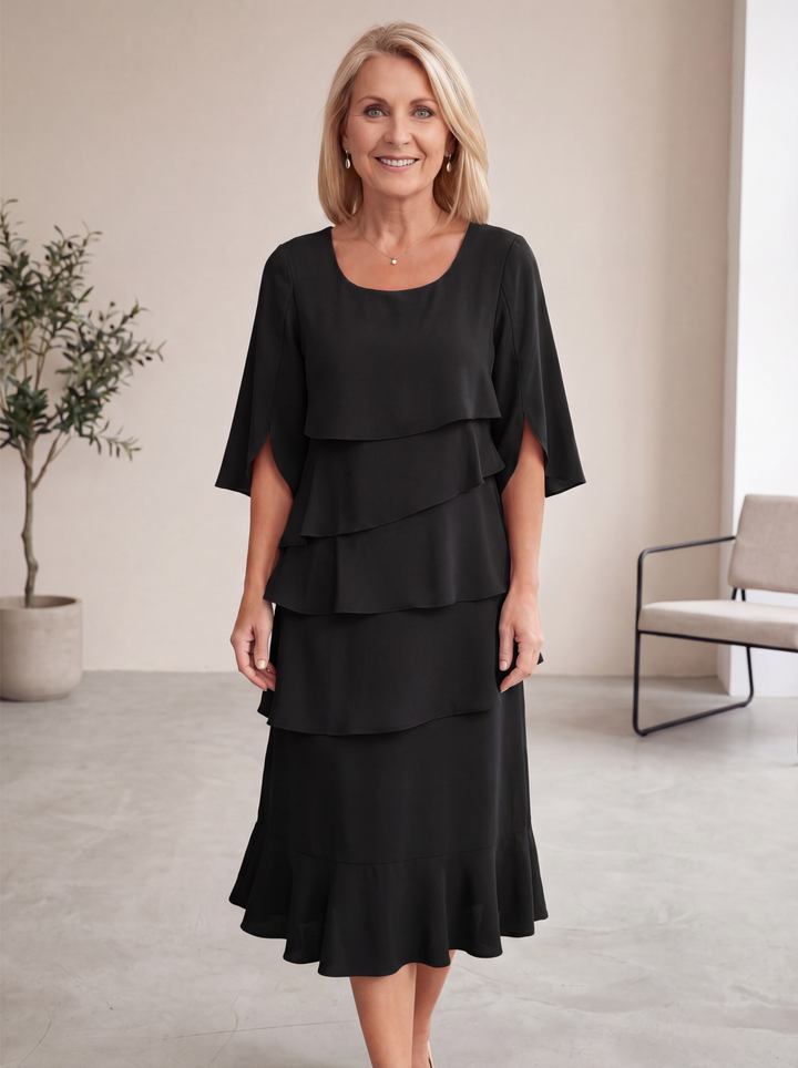 Margot | Ruffle Midi Dress