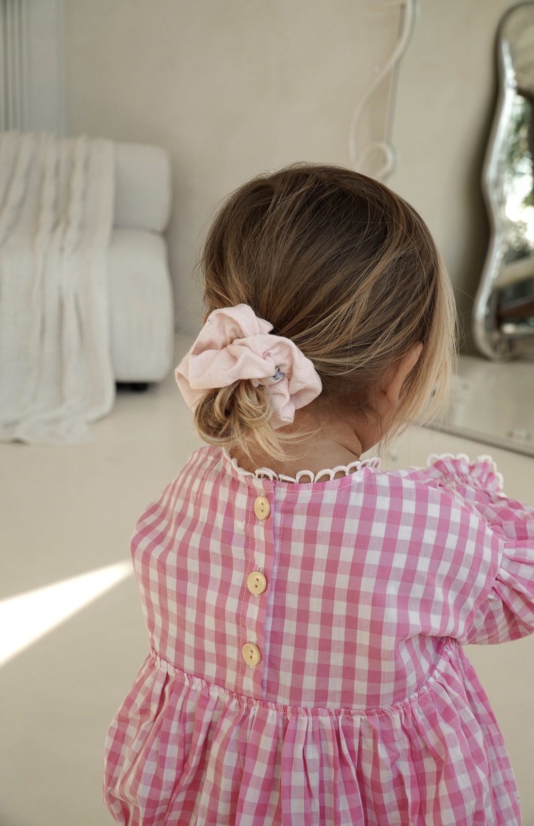 NOELLE ROMPER - PINK GINGHAM