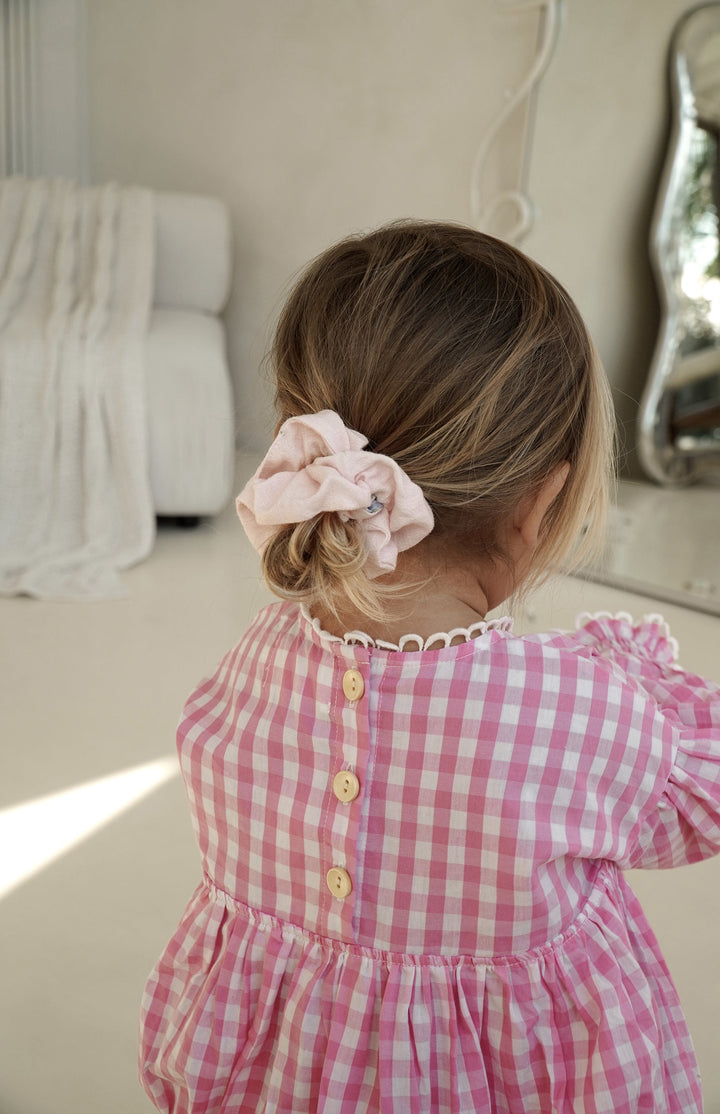 NOELLE ROMPER - PINK GINGHAM