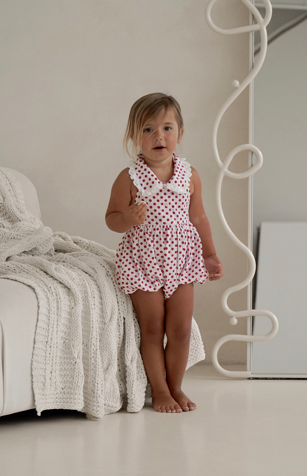 ROSIE ROMPER - CHERRY POLKA
