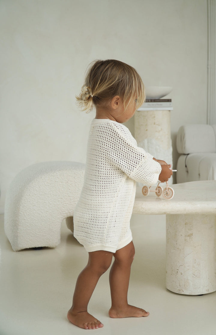 AVA CROCHET ROMPER - CREAM