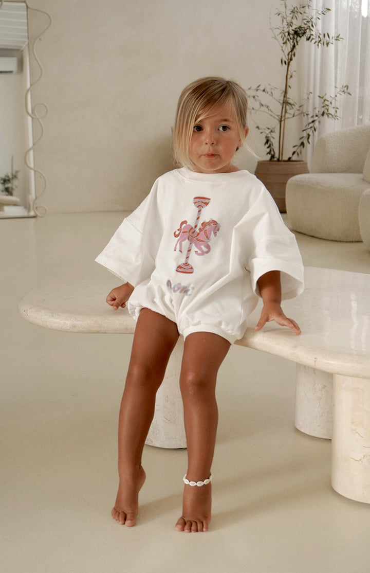 CAROUSEL T SHIRT ROMPER