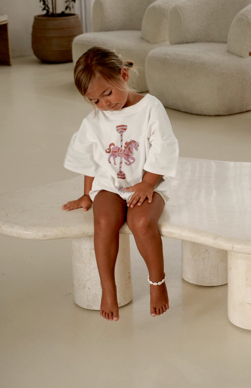 CAROUSEL T SHIRT ROMPER