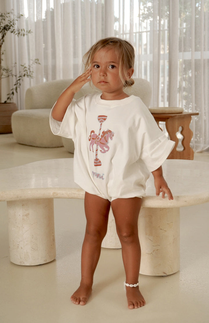 CAROUSEL T SHIRT ROMPER