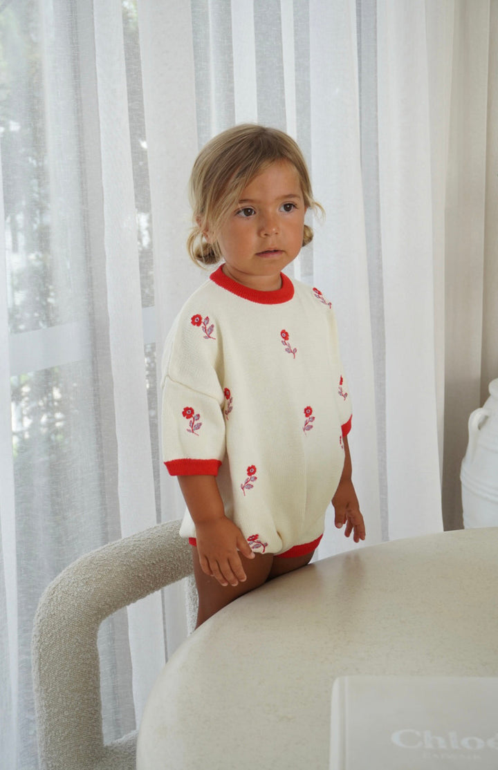 LE JARDIN EMBROIDERY ROMPER