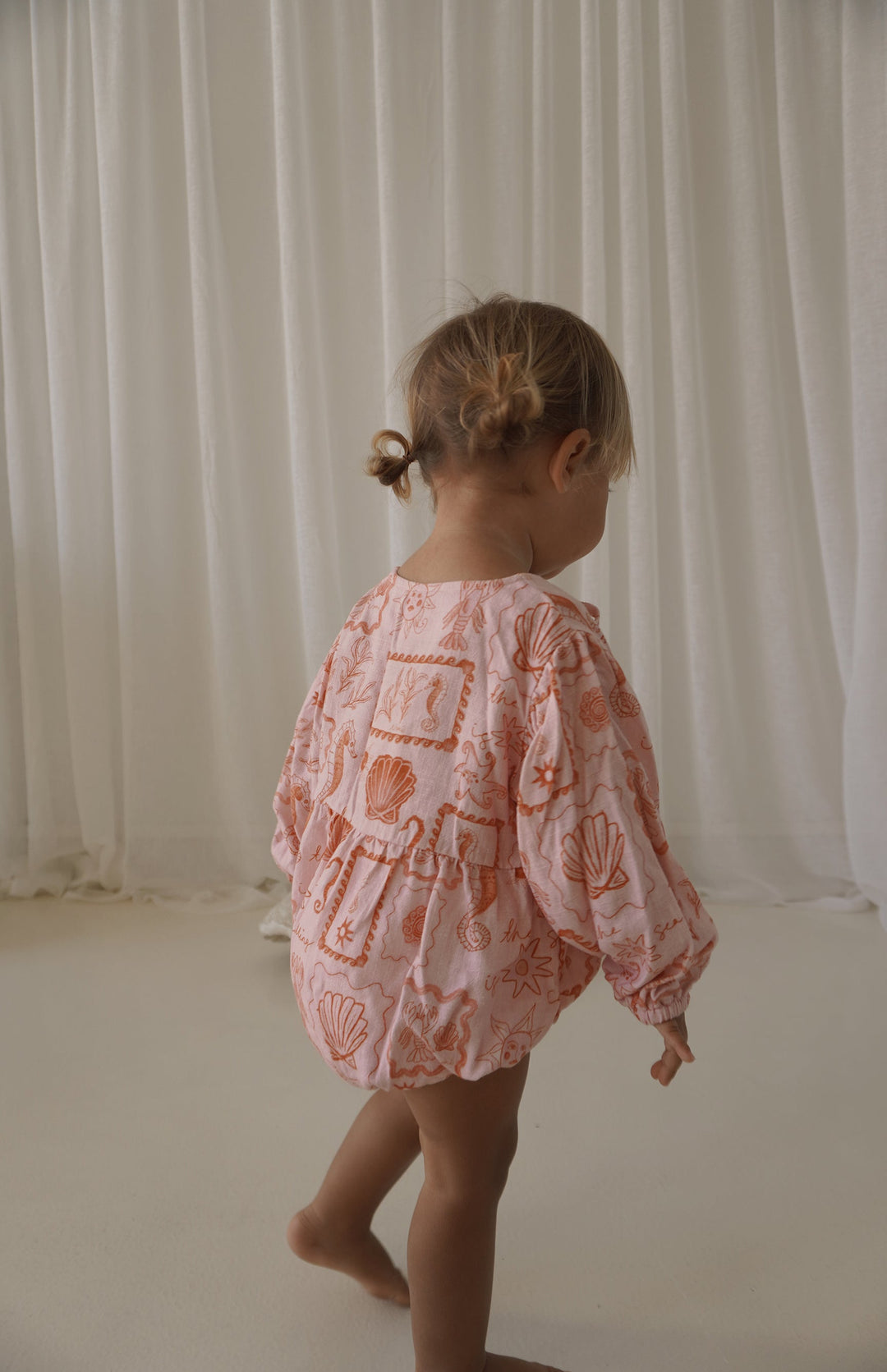 SEA IS CALLING FRONT TIE ROMPER - PINK/RED