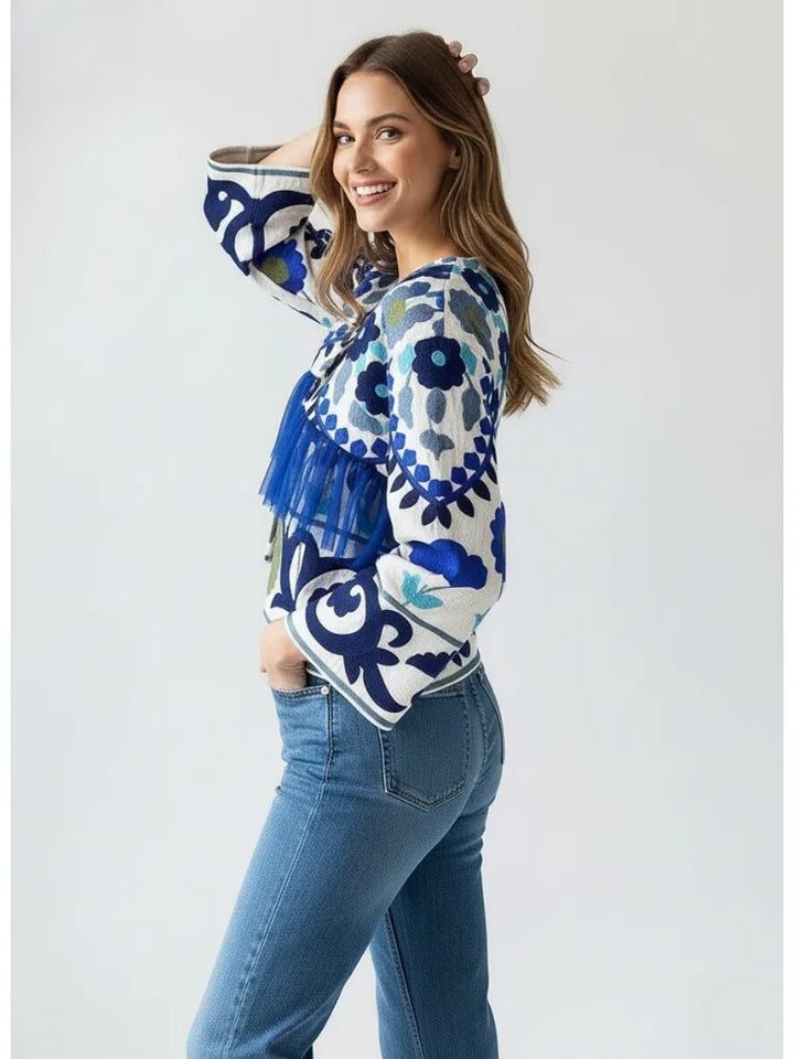 Elena | Floral Short Lightweight Jacket