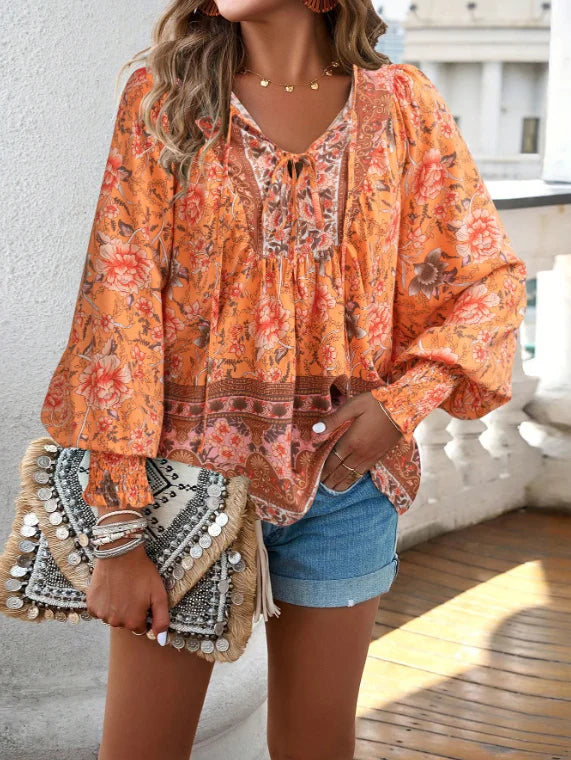 Nayla | Women’s Relaxed V-Neck Blouse