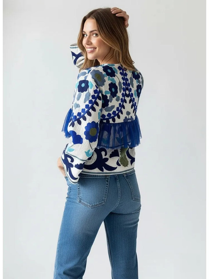 Elena | Floral Short Lightweight Jacket