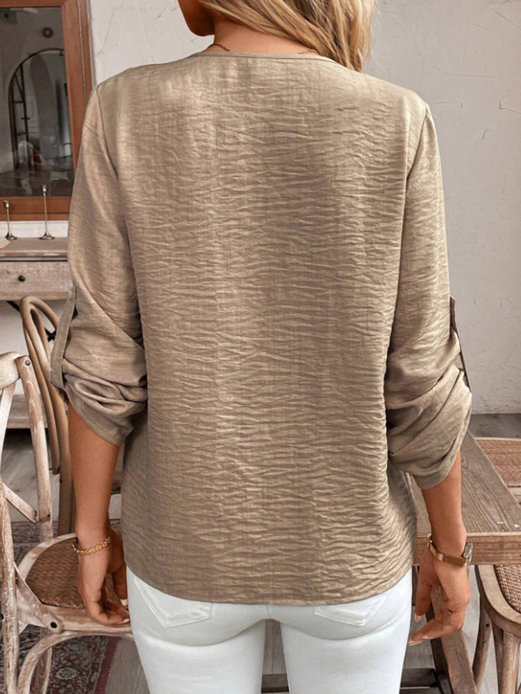 Mireille | Elegant V-Neck Spring Blouse