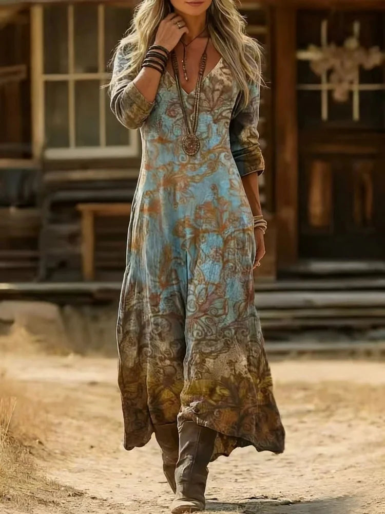 Elowen | Colourful Long Sleeve Dress