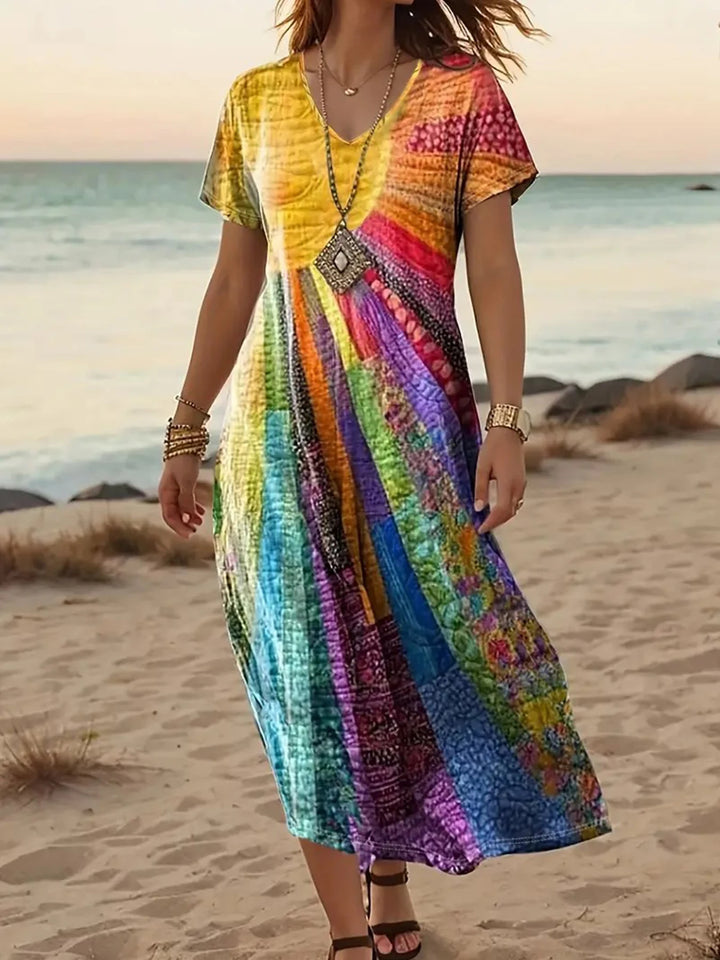 Solene | Colourful Bohemian Dress