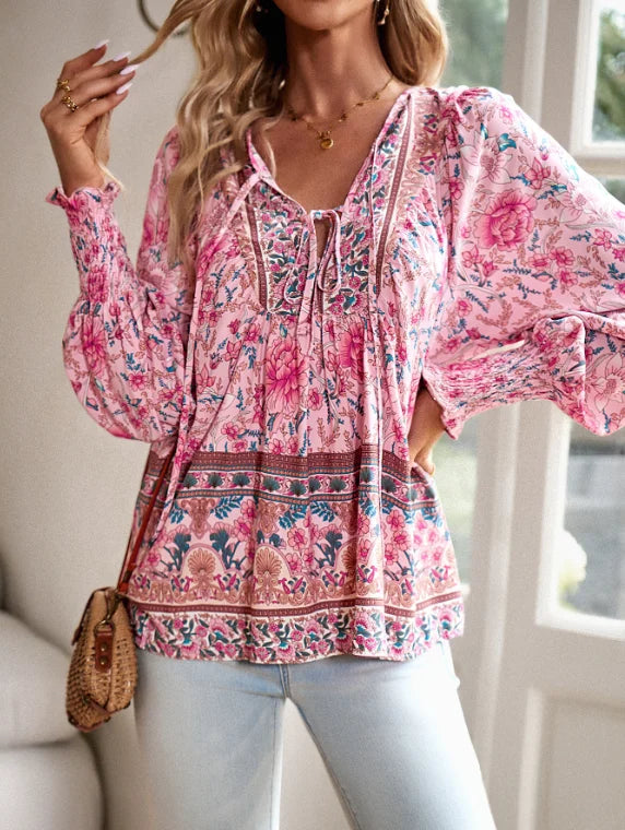 Nayla | Women’s Relaxed V-Neck Blouse