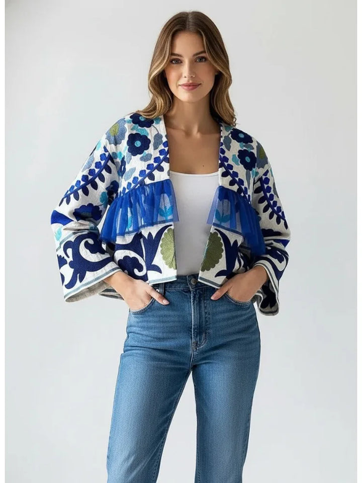 Elena | Floral Short Lightweight Jacket