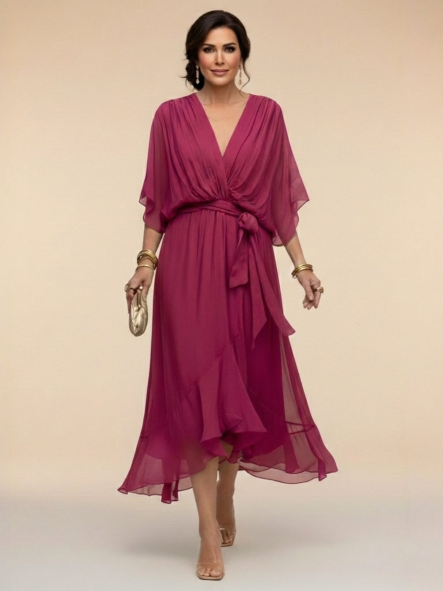 Isabella | Chiffon Midi Dress
