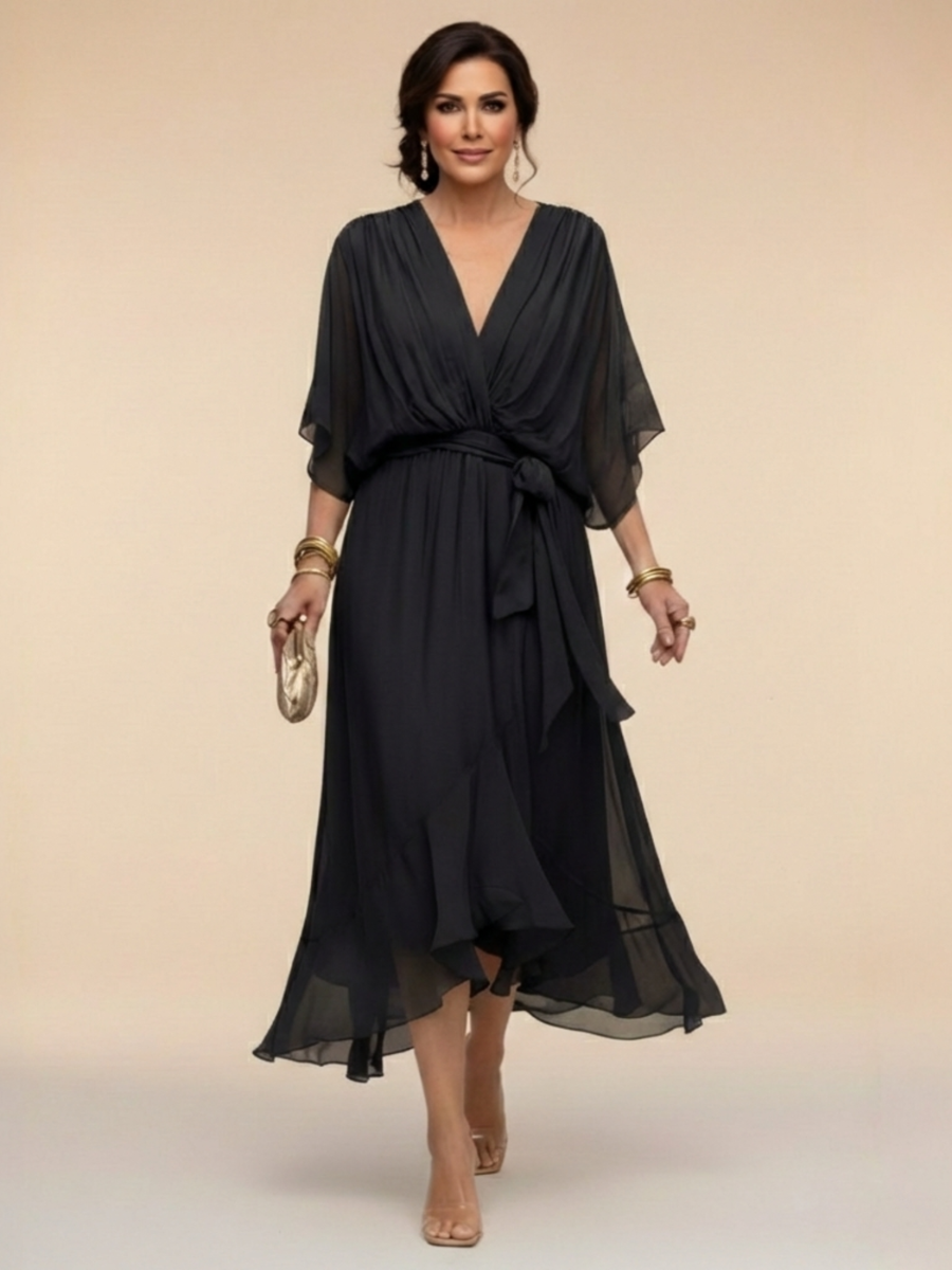 Isabella | Chiffon Midi Dress