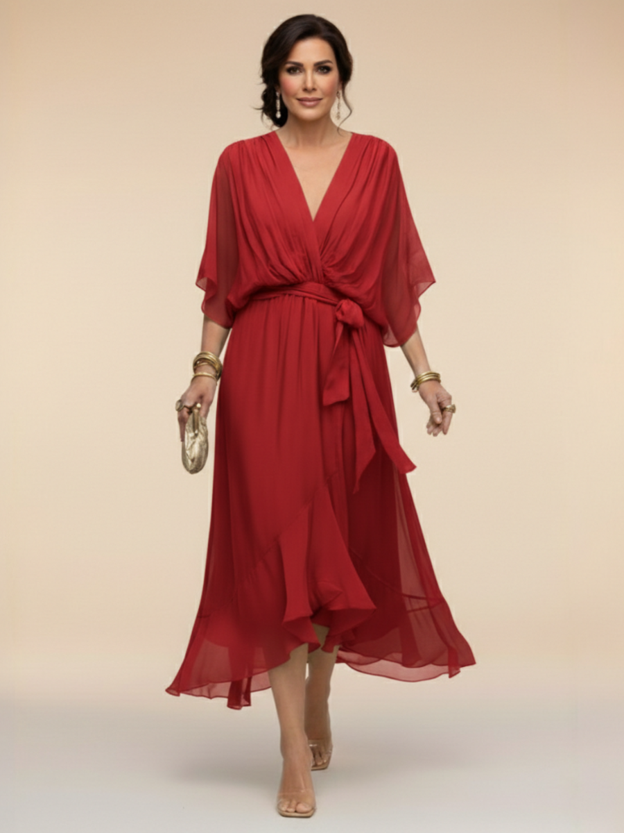 Isabella | Chiffon Midi Dress