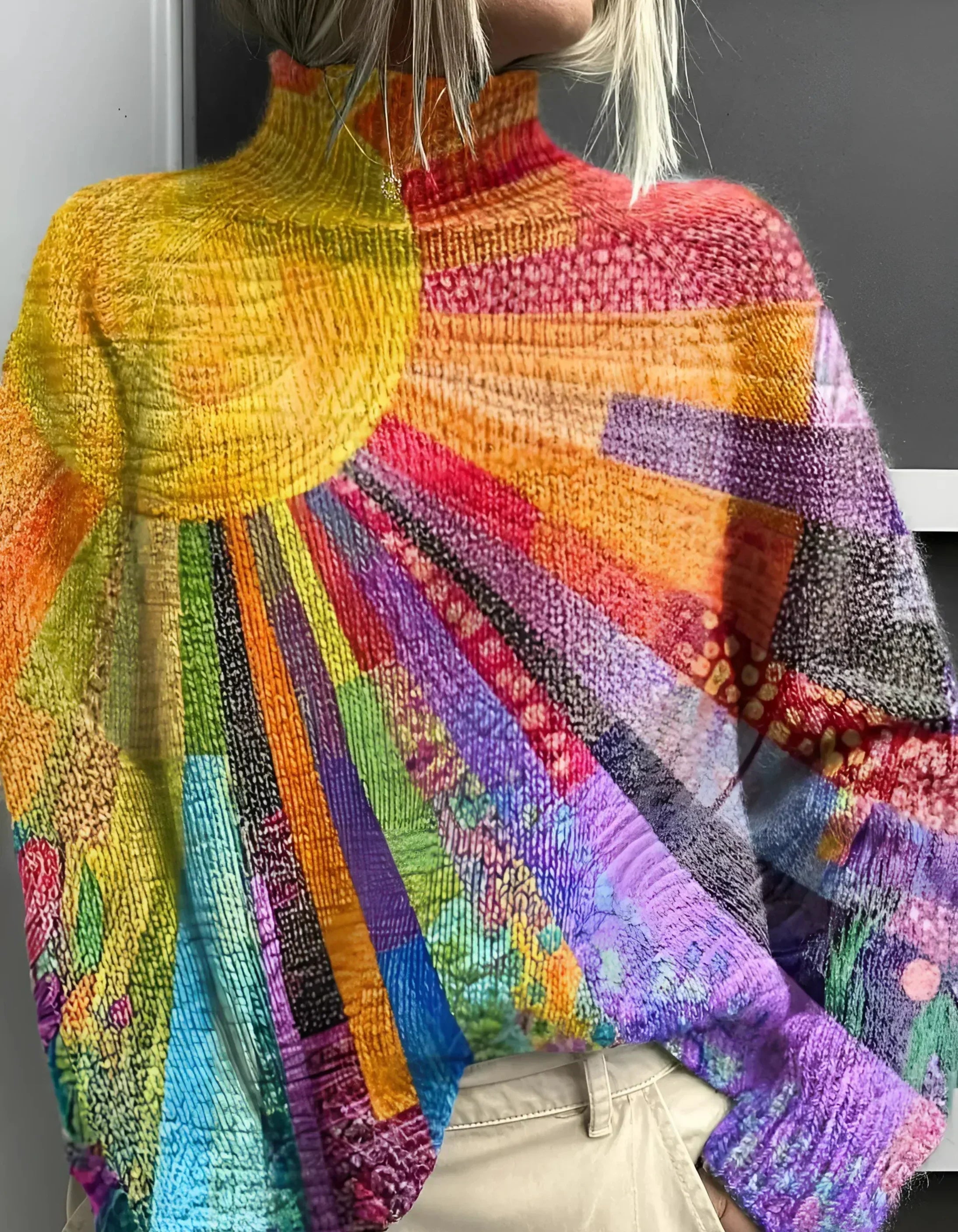 Poppy | Cheerful Colourful Turtleneck Sweater