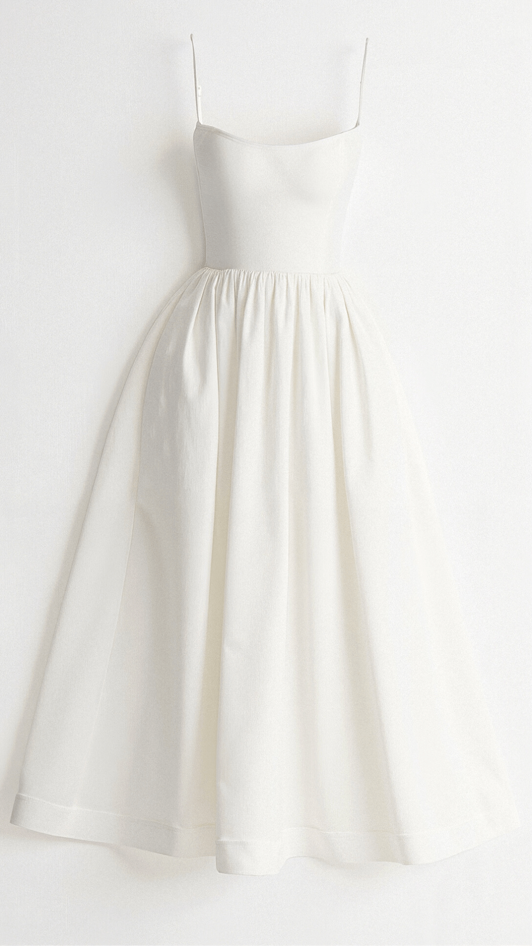 Women’s A-Line Midi Dress – Ascot Style – Spaghetti Straps – Flowing Design – Elegant Fit