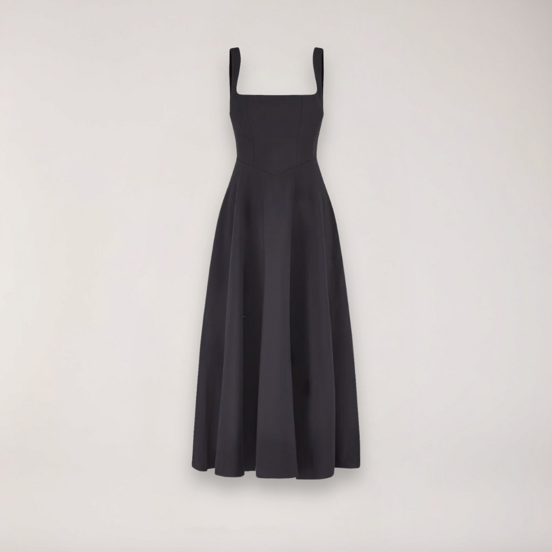 Women’s Midi Dress – Flattering Fit – Cinched Waist – Flowing Silhouette